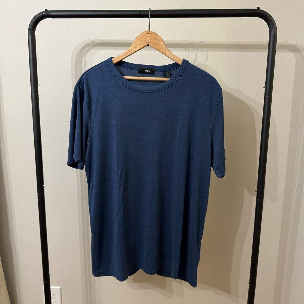Large Blue Theory Short Sleeve Shirt